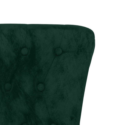 vidaXL Chaise rembourrée avec dossier haut Velours vert foncé capitonné