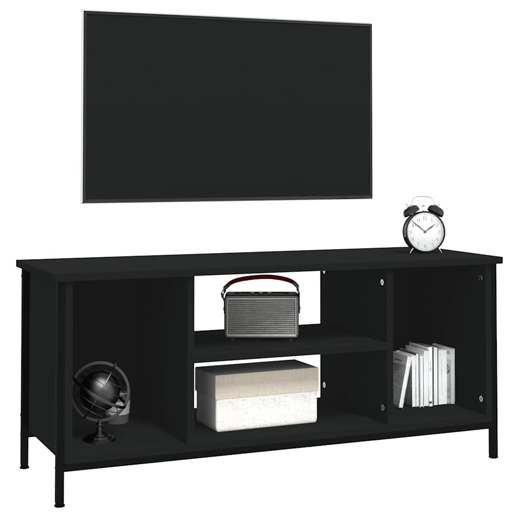 vidaXL Meuble TV Noir 102x35x45 cm Bois d'ingénierie