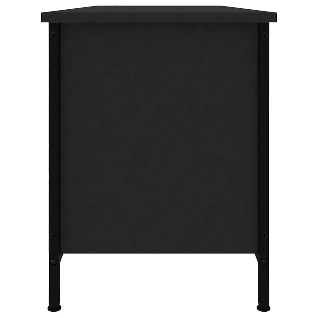 vidaXL Meuble TV Noir 102x35x45 cm Bois d'ingénierie