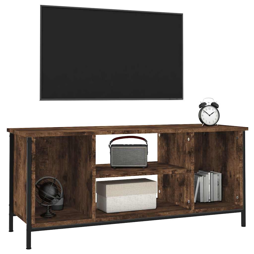 Meuble TV vidaXL chêne fumé 102x35x45 cm en bois d'ingénierie