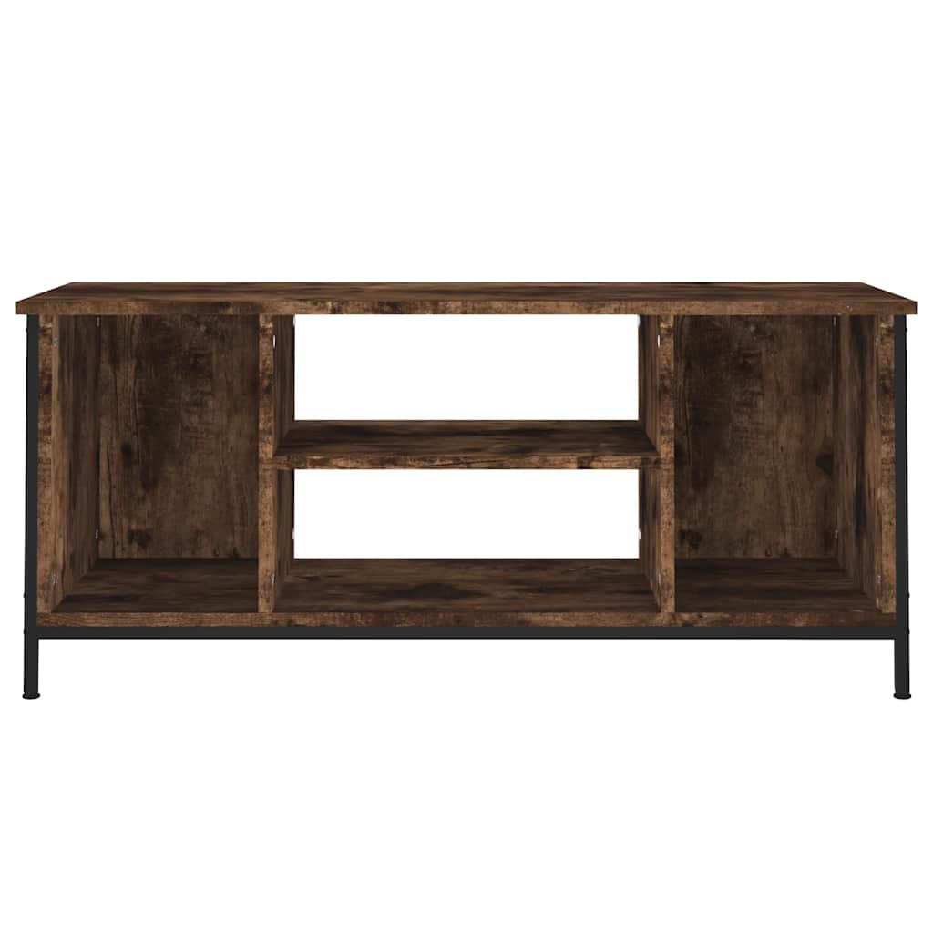 Meuble TV vidaXL chêne fumé 102x35x45 cm en bois d'ingénierie