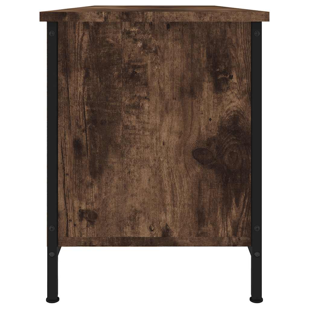 Meuble TV vidaXL chêne fumé 102x35x45 cm en bois d'ingénierie