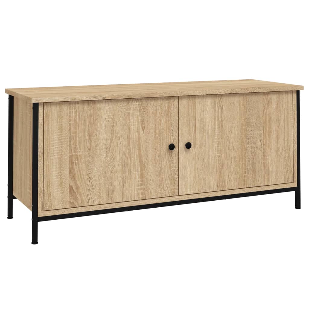 vidaXL Meuble TV avec portes chêne Sonoma 102x35x45 cm Bois d'ingénierie
