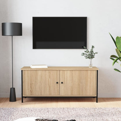 vidaXL Meuble TV avec portes chêne Sonoma 102x35x45 cm Bois d'ingénierie