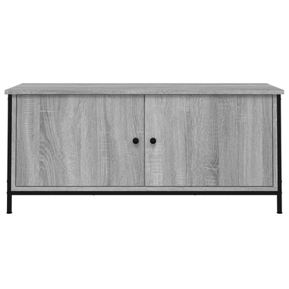 vidaXL Meuble TV avec portes Gris sonoma 102x35x45 cm Bois d'ingénierie