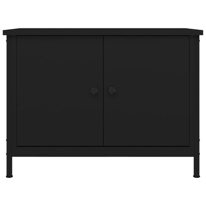vidaXL TV-Schrank mit Türen Schwarz 60x35x45 cm Holzwerkstoff