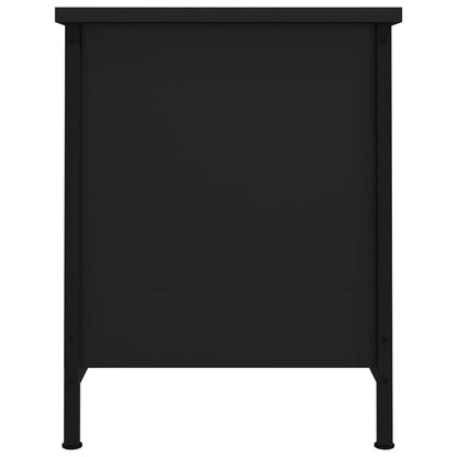 vidaXL TV-Schrank mit Türen Schwarz 60x35x45 cm Holzwerkstoff