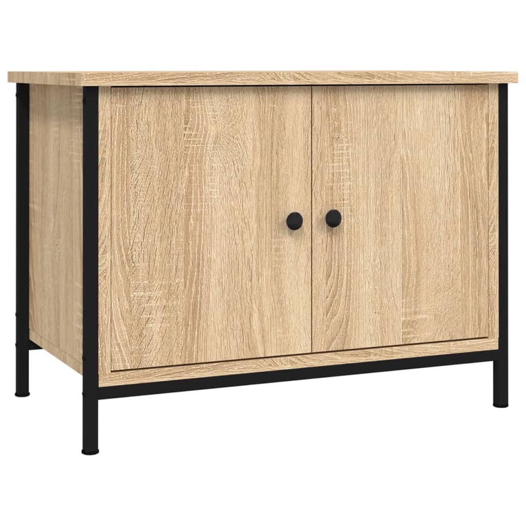 Meuble TV vidaXL avec portes, chêne sonoma, 60 x 35 x 45 cm, bois d'ingénierie