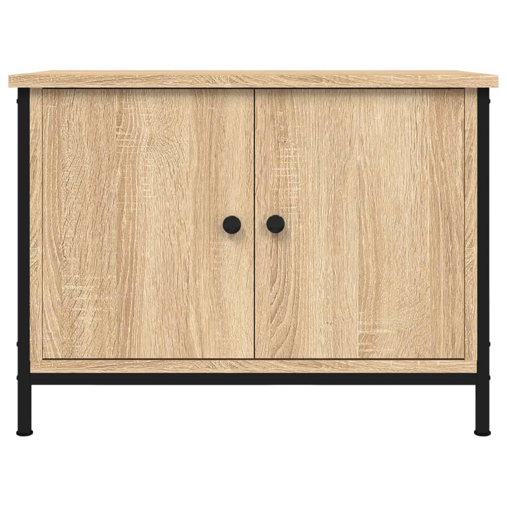 Meuble TV vidaXL avec portes, chêne sonoma, 60 x 35 x 45 cm, bois d'ingénierie