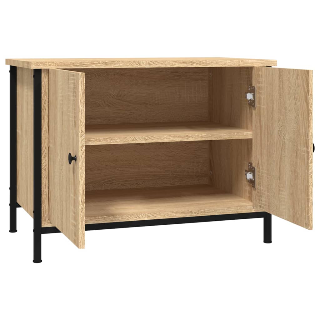 Meuble TV vidaXL avec portes, chêne sonoma, 60 x 35 x 45 cm, bois d'ingénierie