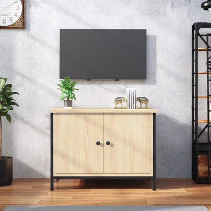 Meuble TV vidaXL avec portes, chêne sonoma, 60 x 35 x 45 cm, bois d'ingénierie
