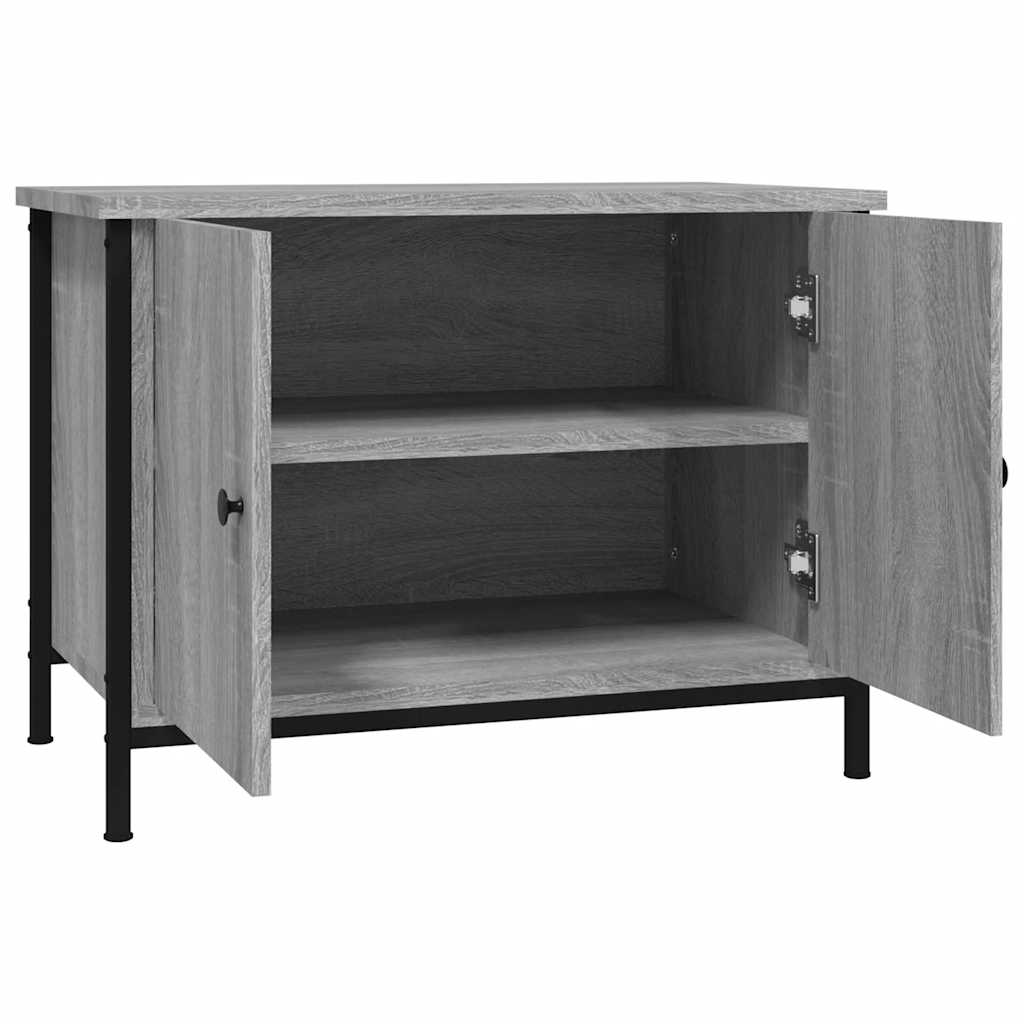 vidaXL Meuble TV avec portes Gris Sonoma 60x35x45 cm Bois d'ingénierie