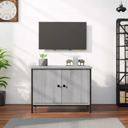 vidaXL Meuble TV avec portes Gris Sonoma 60x35x45 cm Bois d'ingénierie