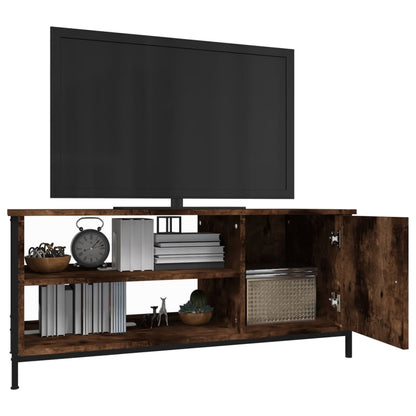 vidaXL Meuble TV chêne fumé 100x40x45 cm Aggloméré