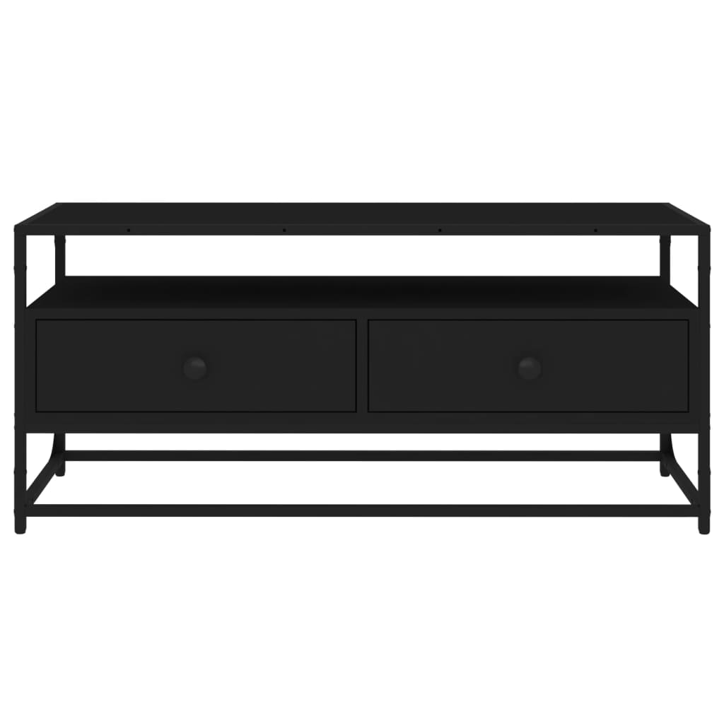 vidaXL TV-Schrank Schwarz 100x35x45 cm Holzwerkstoff