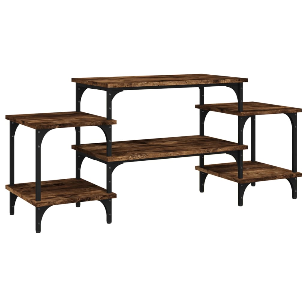 vidaXL Meuble TV chêne fumé 117x35x52 cm bois d'ingénierie