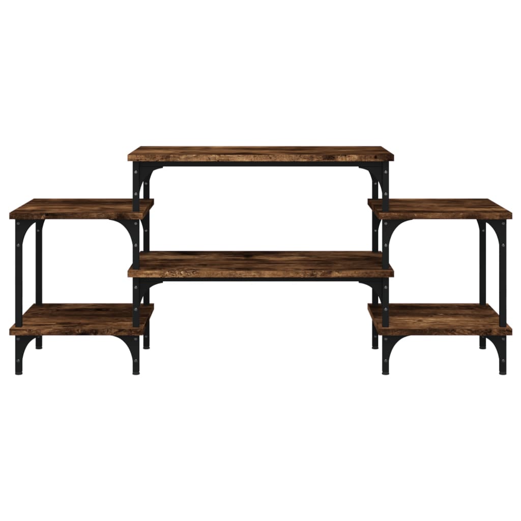 vidaXL Meuble TV chêne fumé 117x35x52 cm bois d'ingénierie