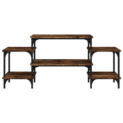 vidaXL Meuble TV chêne fumé 117x35x52 cm bois d'ingénierie