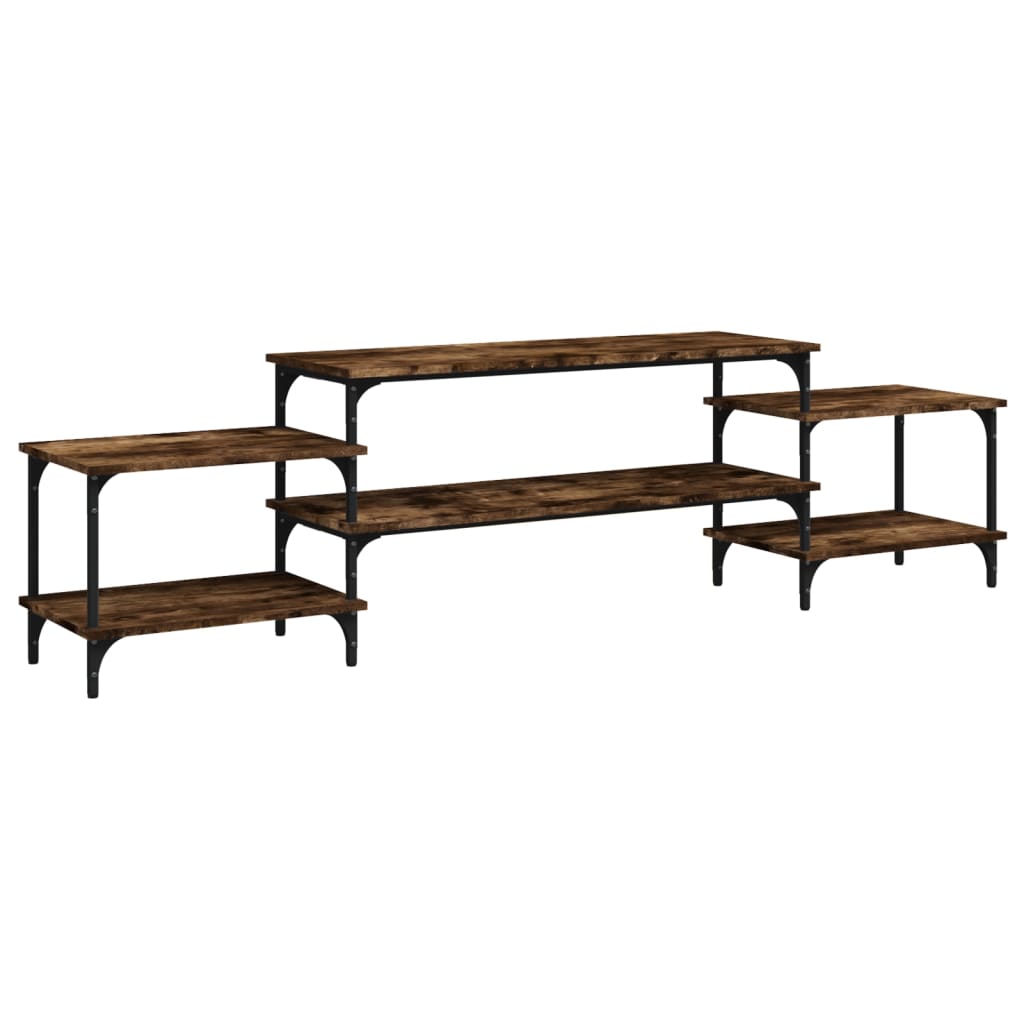 Meuble TV vidaXL chêne fumé 197x35x52 cm bois d'ingénierie