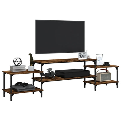 Meuble TV vidaXL chêne fumé 197x35x52 cm bois d'ingénierie