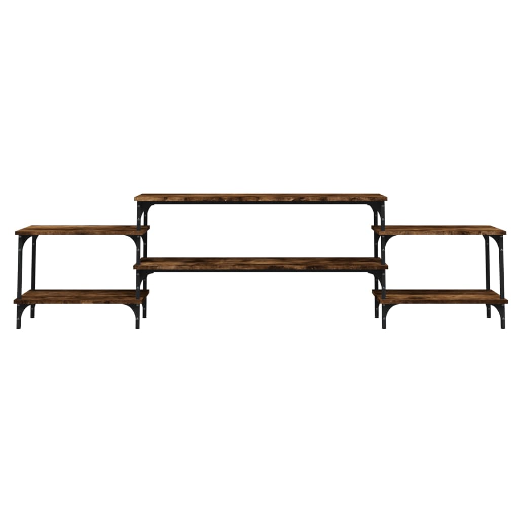 Meuble TV vidaXL chêne fumé 197x35x52 cm bois d'ingénierie