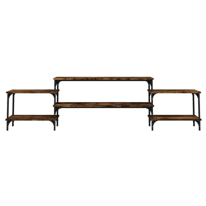 Meuble TV vidaXL chêne fumé 197x35x52 cm bois d'ingénierie
