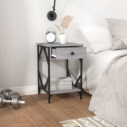 vidaXL Nachttisch Grau Sonoma 40x42x60 cm Holzwerkstoff
