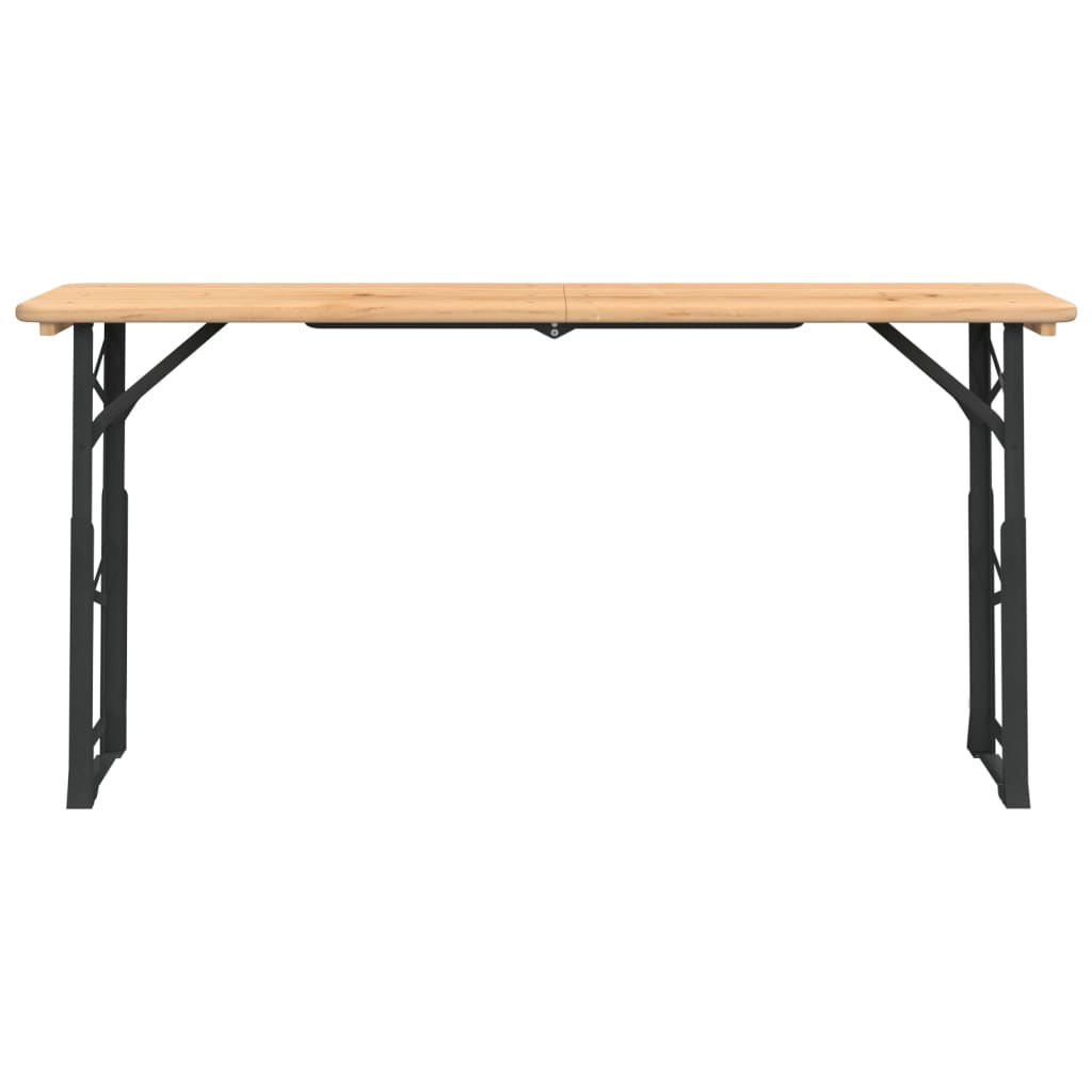 vidaXL Table de bar pliante 170x50x75/105 cm en sapin massif