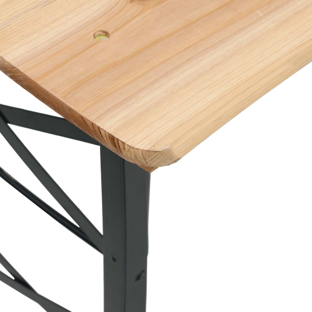 vidaXL Table de bar pliante 170x50x75/105 cm en sapin massif
