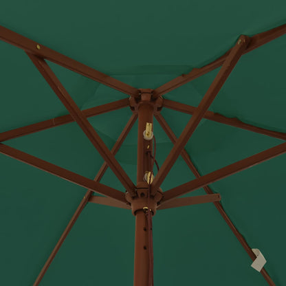 vidaXL Sonnenschirm mit Holzmast Grün 196x231 cm