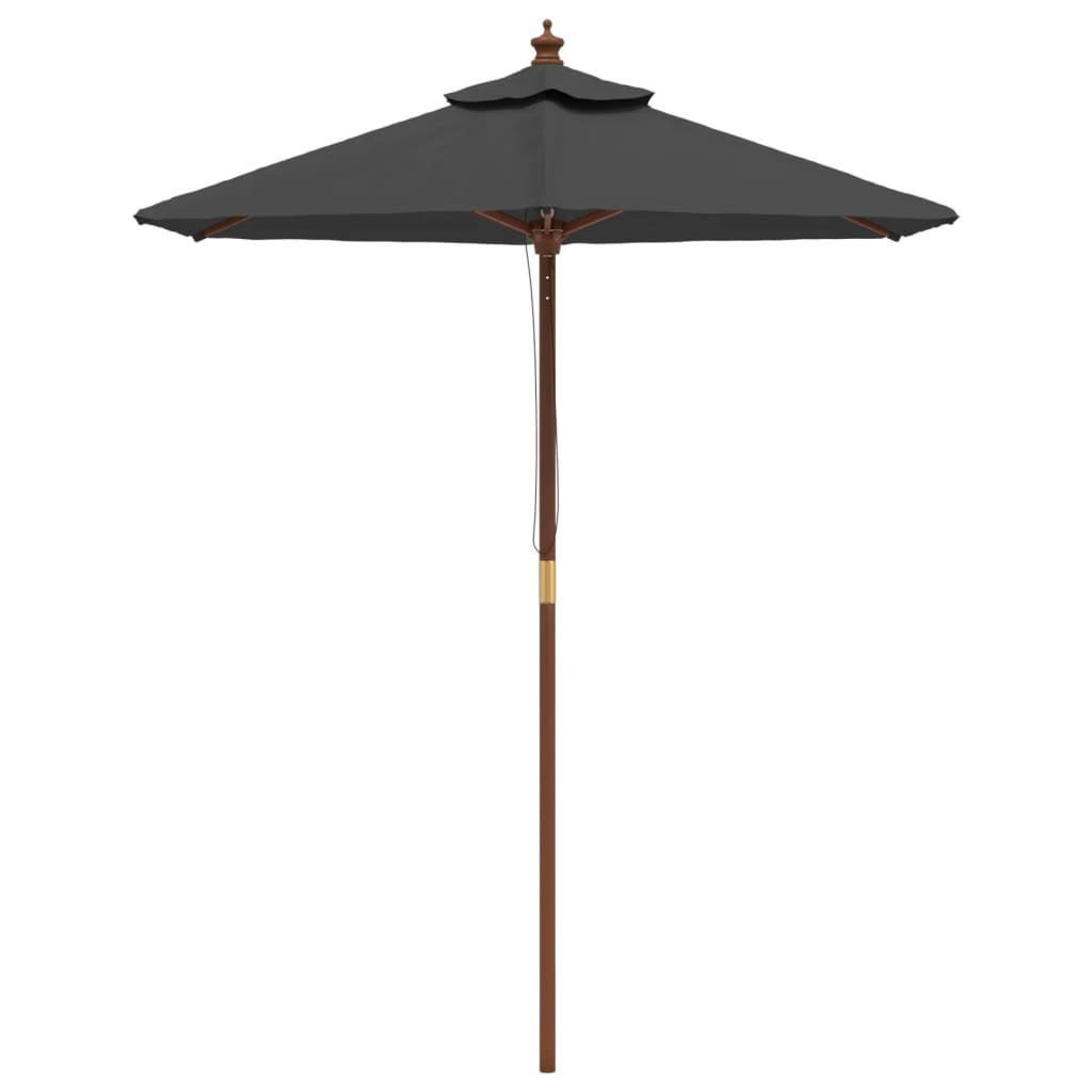 vidaXL Sonnenschirm mit Holzmast Anthrazit 196x231 cm