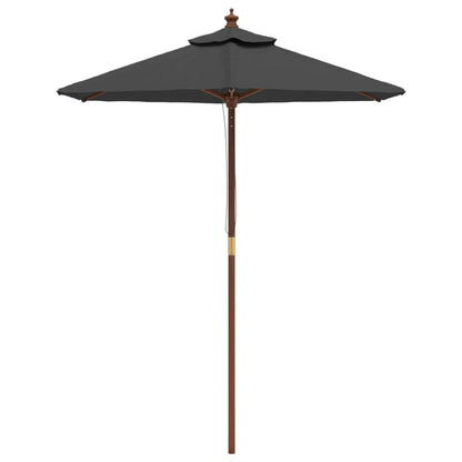 vidaXL Sonnenschirm mit Holzmast Anthrazit 196x231 cm