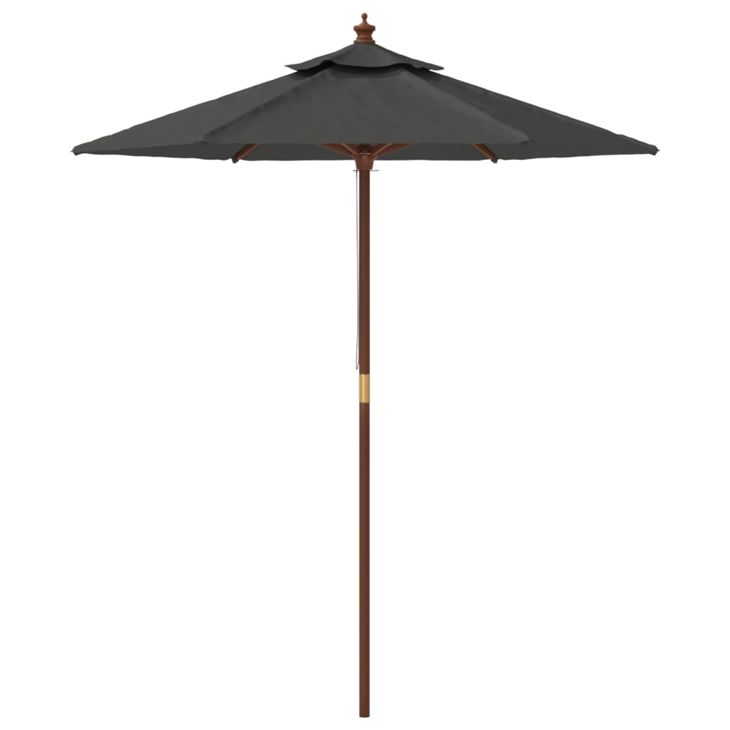 vidaXL Sonnenschirm mit Holzmast Anthrazit 196x231 cm