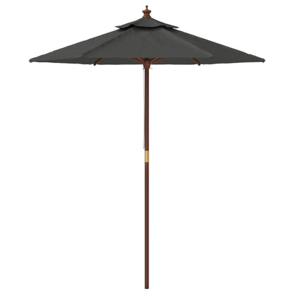 vidaXL Sonnenschirm mit Holzmast Anthrazit 196x231 cm