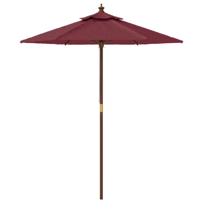 vidaXL Sonnenschirm mit Holzmast Bordeauxrot 196x231 cm