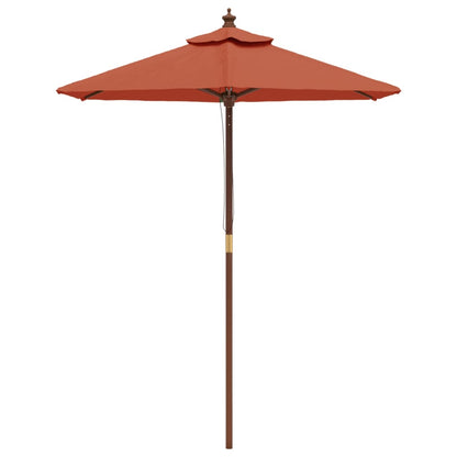 vidaXL Sonnenschirm mit Holzmast Terrakotta 196x231 cm