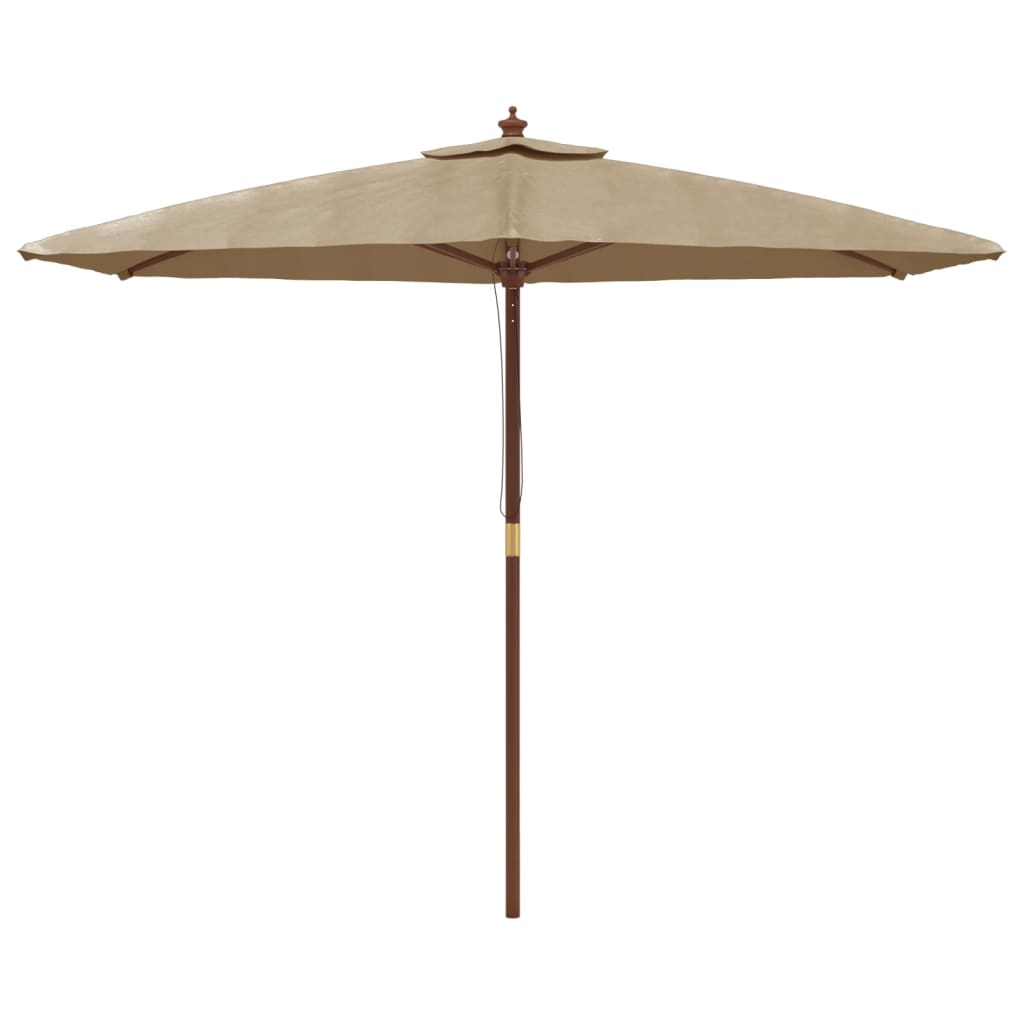 vidaXL Sonnenschirm mit Holzmast Taupe 299x240 cm