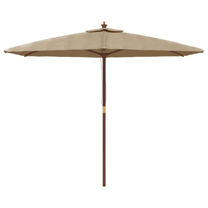vidaXL Sonnenschirm mit Holzmast Taupe 299x240 cm