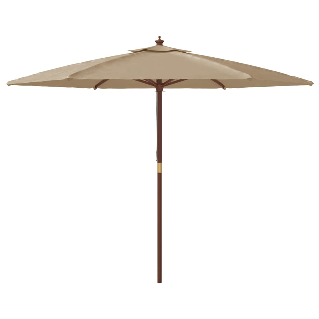 vidaXL Sonnenschirm mit Holzmast Taupe 299x240 cm