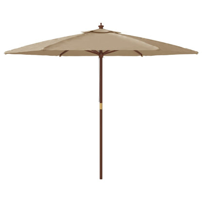 vidaXL Sonnenschirm mit Holzmast Taupe 299x240 cm