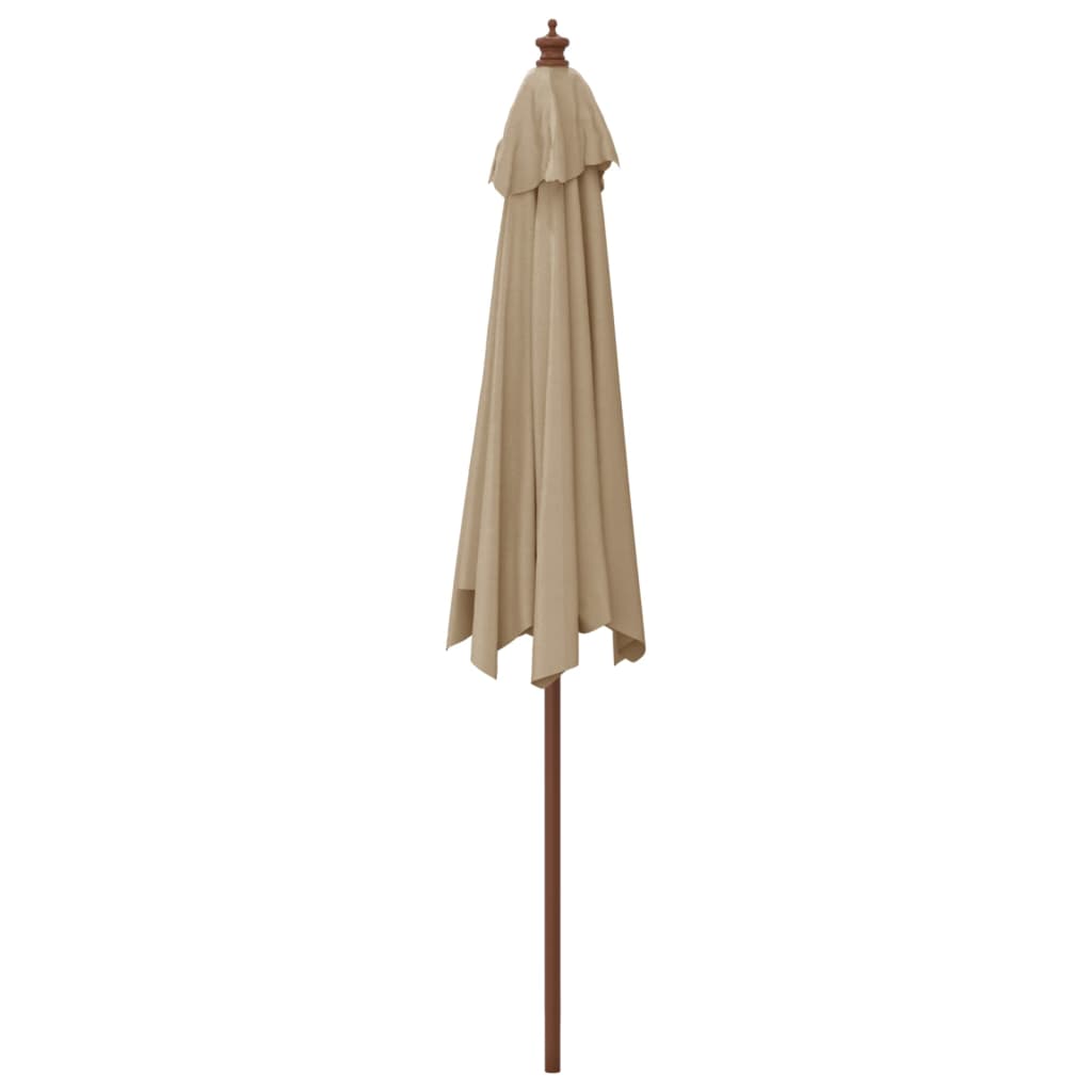 vidaXL Sonnenschirm mit Holzmast Taupe 299x240 cm