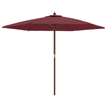 vidaXL Sonnenschirm mit Holzmast Bordeauxrot 299x240 cm