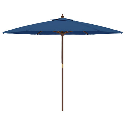 vidaXL Sonnenschirm mit Holzmast Azurblau 299x240 cm