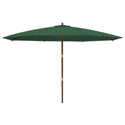 vidaXL Sonnenschirm mit Holzmast Grün 400x273 cm