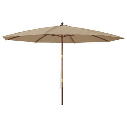 vidaXL Sonnenschirm mit Holzmast Taupe 400x273 cm