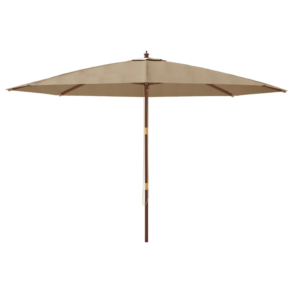 vidaXL Sonnenschirm mit Holzmast Taupe 400x273 cm
