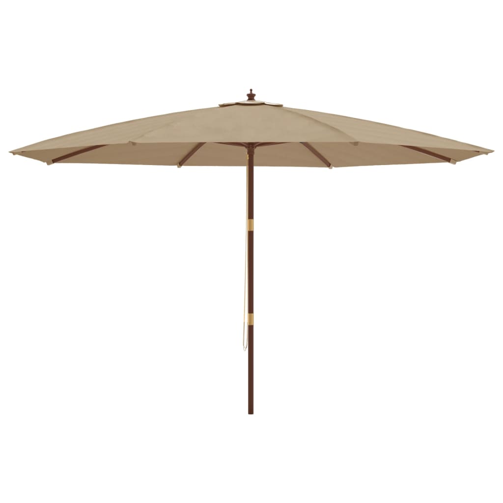 vidaXL Sonnenschirm mit Holzmast Taupe 400x273 cm