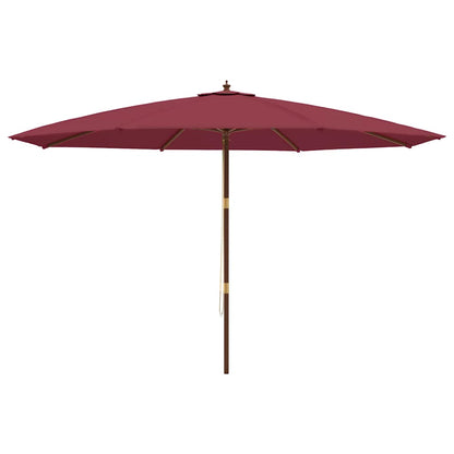 vidaXL Sonnenschirm mit Holzmast Bordeauxrot 400x273 cm