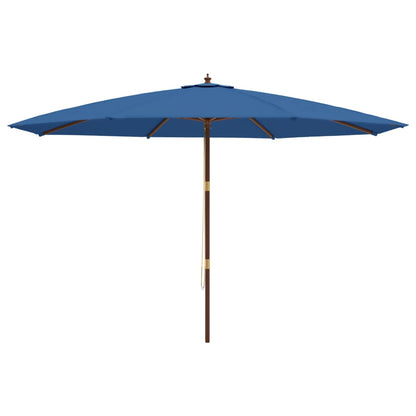 vidaXL Sonnenschirm mit Holzmast Azurblau 400x273 cm