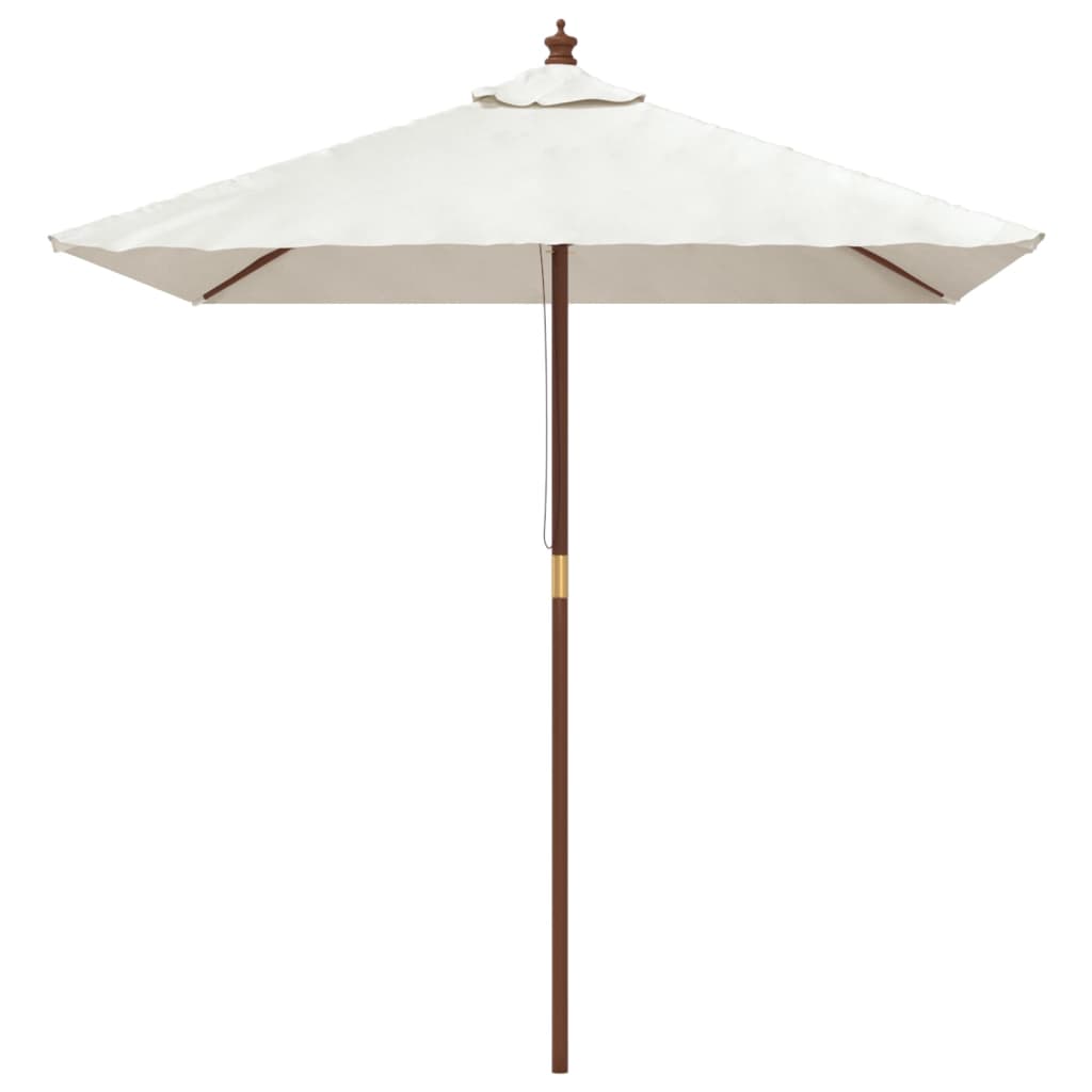 vidaXL Sonnenschirm mit Holzmast Sandfarben 198x198x231 cm